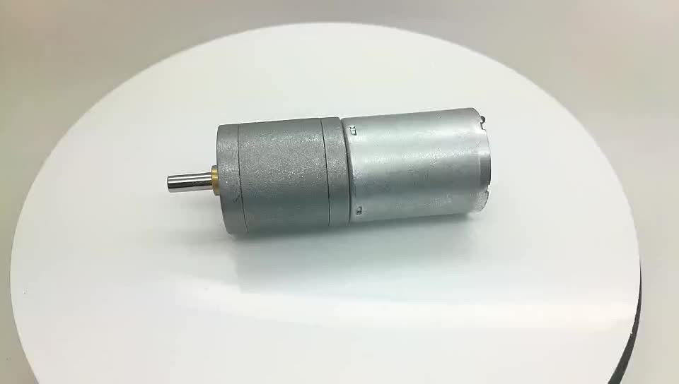 High torque low rpm diameter 25mm 4mm long D shaft 6 volt 12 volt gear motor with 48 CPR Encoder