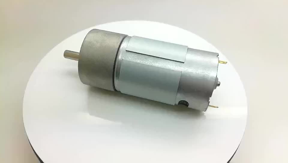 Low power KGM37-555 carbon brush metal gear box reducer 6v 24v 37mm low noise dc motors
