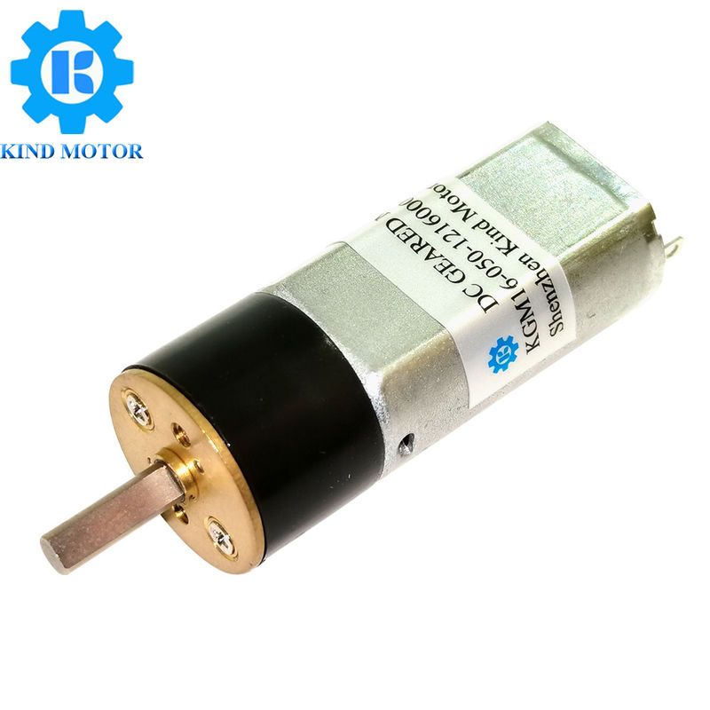 Quiet Brushed DC Geared Motor With 16mm Gearbox 1:360 Reduction Ratio